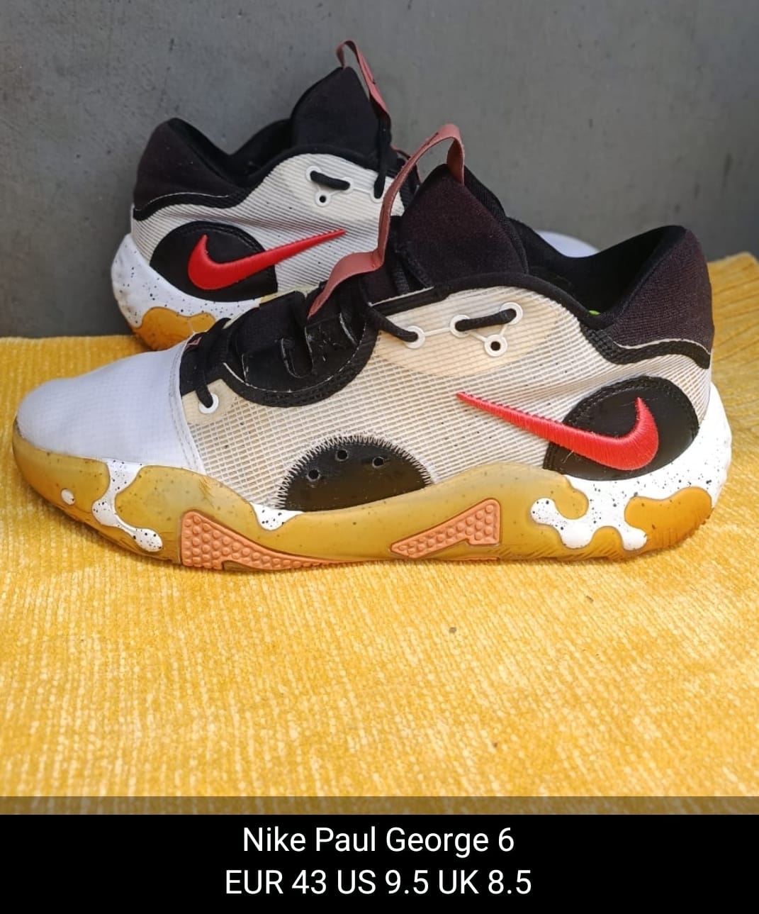 Nike Paul George 6 Size 43 Uk 8.5 Us 9.5