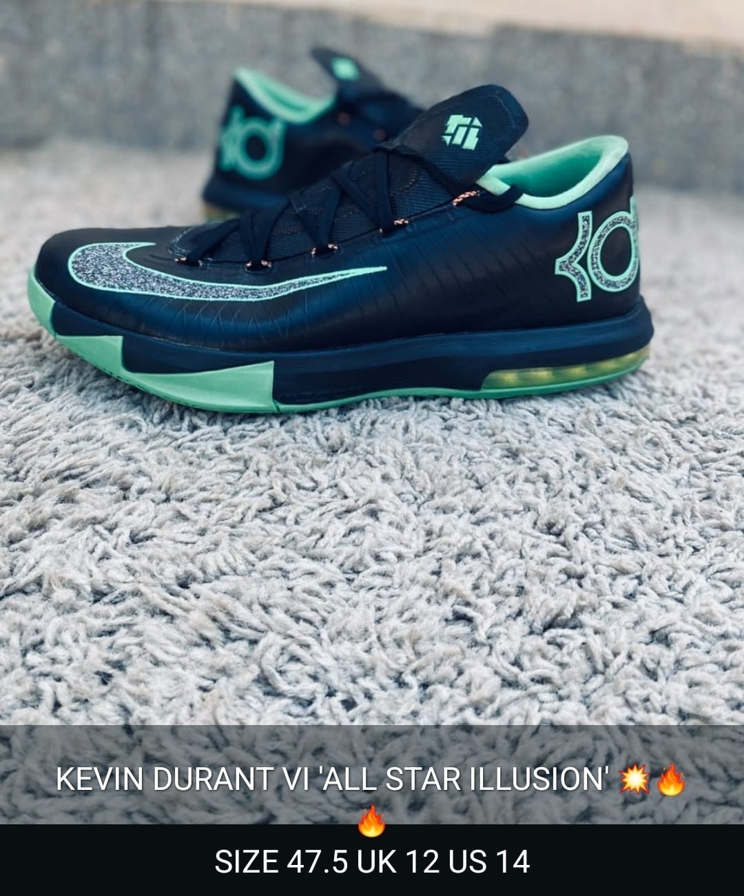 Kevin Durant VI 'All Star Illusion' Size 47.5 Uk 12 Us 14